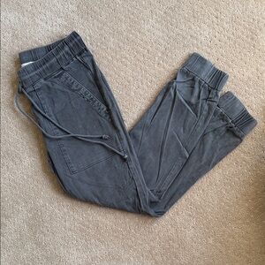 Cloth & Stone Utility Drawstring Jogger Pants, Grey, Size XS